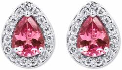 White & Black Csepp turmalin fülbevaló gyémántokkal (AU13717)