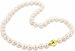 White & Black Sósvízi tenyésztett gyöngysor fehérarany zárral - akoya 8-8, 5mm - 46cm - AA+ (GY957)