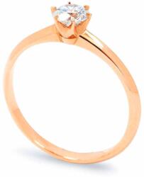 White & Black Eljegyzési gyűrű - 4, 0mm gyémánttal - rosegold (AU10497)