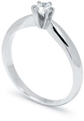 White & Black Eljegyzési gyűrű - 3, 6mm gyémánttal - fehérarany (AU13231)