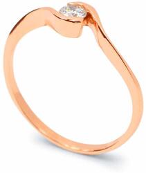 White & Black Eljegyzési gyűrű - 3, 3mm gyémánttal - rosegold (AU9759)