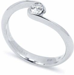 White & Black Eljegyzési gyűrű - 3, 9mm gyémánttal - fehérarany (AU12282)