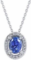 White & Black Royale ovál tanzanit nyakék gyémántokkal (AU13655)