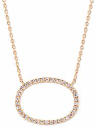 White & Black Arte ovális karika gyémánt nyakék - rosegold (AU13173)
