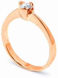 White & Black Eljegyzési gyűrű - 3, 9mm gyémánttal - rosegold (AU13189)