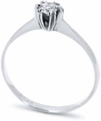 White & Black Eljegyzési gyűrű - 3, 6mm gyémánttal - fehérarany (AU10501)