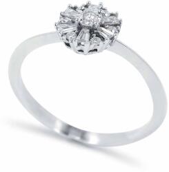 White & Black Gironde eljegyzési gyűrű baguette gyémántokkal (AU11973)