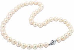White & Black Édesvízi tenyésztett gyöngysor ezüst zárral - 8-8, 5mm - 45cm - AAA Top (GY1086)