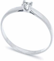 White & Black Eljegyzési gyűrű - 3, 1mm gyémánttal - fehérarany (AU13280)