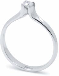 White & Black Eljegyzési gyűrű - 3, 3mm gyémánttal - fehérarany (AU10131)