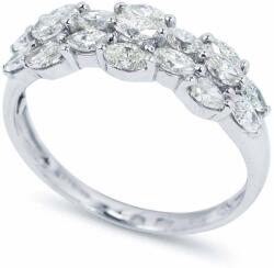 White & Black Colette markíz gyémánt gyűrű (AU10295)