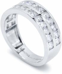 White & Black Körbe köves gyémánt gyűrű - 2, 3mm - Dupla channel - 1, 25 karát (AU12581)