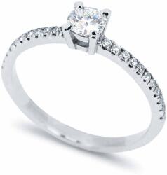 White & Black Labor gyémánt eljegyzési gyűrű fehéraranyból - Celine - 0, 5 karát - IGI (AU13601)