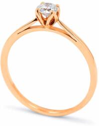 White & Black Eljegyzési gyűrű - 4, 0mm gyémánttal - rosegold (AU10168)