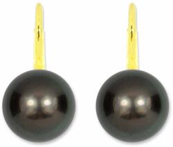 White & Black Tahiti gyöngy fülbevaló, kapcsos - 8, 5-9mm - AA+ (AU13757)