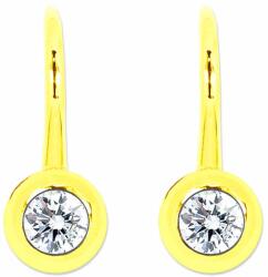 White & Black Bouton gyémánt arany fülbevaló - kapcsos - 3, 6mm - 0, 4 karát (AU13944)