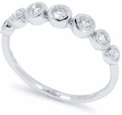 White & Black Bouton gyémánt soros gyűrű fehéraranyból - 0, 36 karát (AU12583)