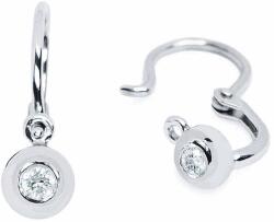 White & Black Baba fülbevaló gyémántokkal - kapcsos - fehérarany (AU13290)