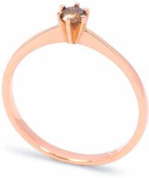 White & Black Eljegyzési gyűrű - 3, 5mm konyak gyémánttal - rosegold (AU13433)