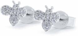 White & Black Méhecske gyémánt fülbevaló - 0, 16 karát (AU12777)