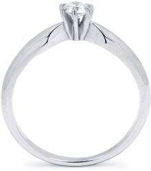 White & Black Eljegyzési gyűrű - 3, 4mm gyémánttal - fehérarany (AU13281)