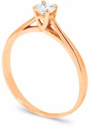 White & Black Eljegyzési gyűrű - 3, 4mm gyémánttal - rosegold (AU11237)