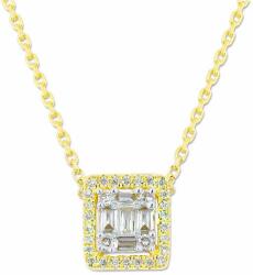 White & Black Baguette gyémánt nyaklánc aranyból - 0, 25 karát (AU13841)