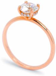 White & Black Labor gyémánt eljegyzési gyűrű rosegold-ból - Hidden Halo - 1, 1 karát - IGI (AU13720)