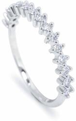 White & Black Gyémánt íves gyűrű fehéraranyból - 0, 35 karát (AU13565)