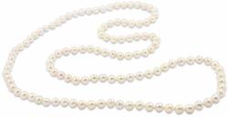 White & Black Édesvízi tenyésztett gyöngysor - 6-6, 5mm - 90cm - AAA Top (GY1089)