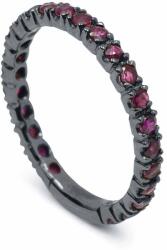 White & Black Körbe köves rubin gyűrű - 2, 2mm (AU10396)