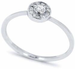 White & Black Hera gyémánt eljegyzési gyűrű (AU13292)