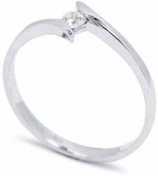 White & Black Eljegyzési gyűrű - 2, 8mm gyémánttal - fehérarany (AU13814)