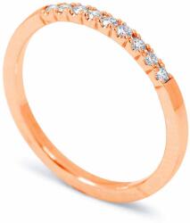 White & Black Gyémánt soros gyűrű rosegold-ból - 9 kővel (AU13828)