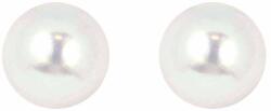 White & Black Igazgyöngy fehérarany fülbevaló - 7-7, 5mm - édesvízi (AU13183)