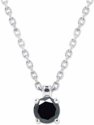 White & Black Fekete gyémánt nyaklánc, fehérarany - 4, 0mm (AU13153)
