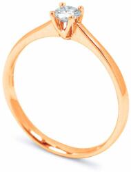 White & Black Eljegyzési gyűrű - 3, 5mm gyémánttal - rosegold (AU9863)