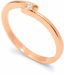 White & Black Eljegyzési gyűrű - 2, 5mm gyémánttal - rosegold (AU11107)