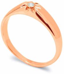 White & Black Eljegyzési gyűrű - 1, 8mm gyémánttal - rosegold (AU12606)