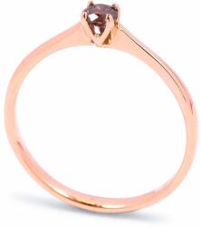 White & Black Eljegyzési gyűrű - 3, 5mm konyak gyémánttal - rosegold (AU13432)