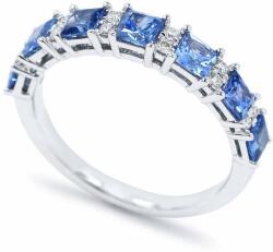 White & Black Nove zafír soros gyűrű gyémántokkal (AU13544)