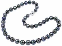 White & Black Tahiti gyöngysor - 8-11mm - 47cm - barokk (GY1051)