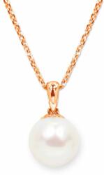 White & Black Gyöngy medál - édesvízi - 8-8, 5mm - rosegold (AU13409)