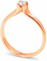 White & Black Eljegyzési gyűrű - 3, 3mm gyémánttal - rosegold (AU9204)