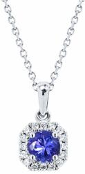 White & Black Briliáns gyémánt medál tanzanittal (AU12902)