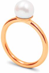 White & Black Igazgyöngy gyűrű - rosegold - édesvízi (AU13855)