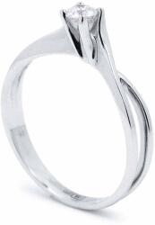 White & Black Eljegyzési gyűrű - 3, 5mm gyémánttal - fehérarany (AU13202)