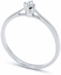 White & Black Eljegyzési gyűrű - 2, 5mm gyémánttal - fehérarany (AU13561)