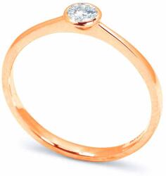 White & Black Eljegyzési gyűrű - 3, 1mm gyémánttal - rosegold (AU9800)