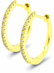 White & Black Karika gyémánt fülbevaló - arany - 0, 08 karát (AU12178)